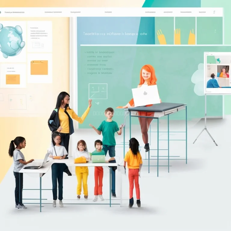 Students learning AI concepts through interactive modules